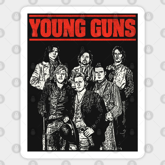 Young Guns Sticker by darklordpug